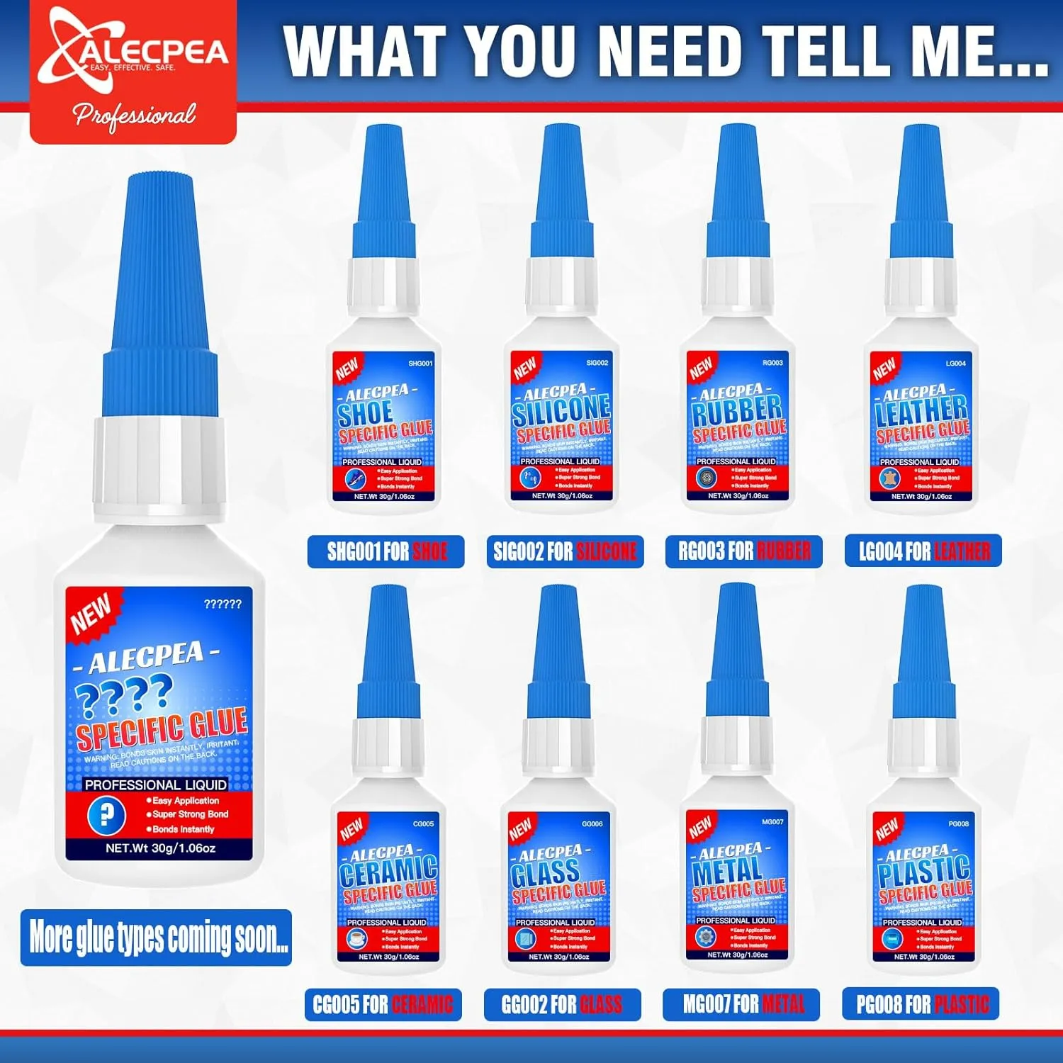 30g Shoe Glue - Ultimate Strength Adhesive for for Soles Boots Sneakers Heels Hiking Shoes Leather Handbags - Quick Set in 15 Seconds