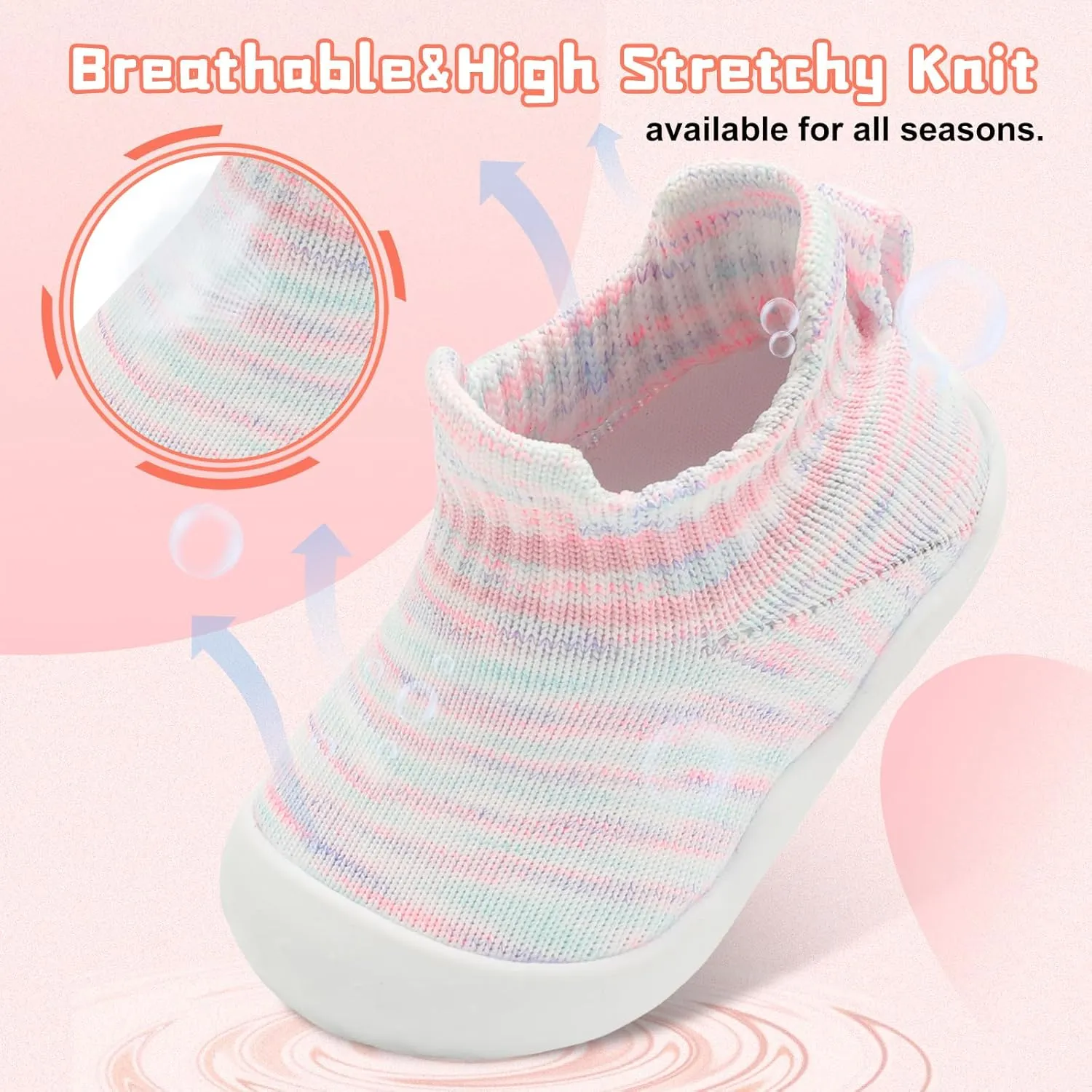 Centipede Demon Baby Shoes Baby Boys Girls Sock Shoes Breathable Infants Toddlers Slippers Indoor Outdoor Boots First Walking Shoe Slip On Sneakers Non Slip with Soft Rubber Soles