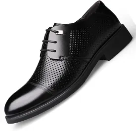 Elevator Shoes for Men Faux Leather Height Increasing Dress Formal Shoes That Make You Taller 2 Inches.