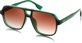 FEISEDY Retro Square Aviator Sunglasses Women Men 70s Vintage Trendy Plastic Frame Sun Glasses B4158