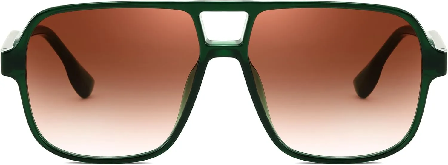 FEISEDY Retro Square Aviator Sunglasses Women Men 70s Vintage Trendy Plastic Frame Sun Glasses B4158