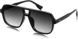 FEISEDY Retro Square Aviator Sunglasses Women Men 70s Vintage Trendy Plastic Frame Sun Glasses B4158