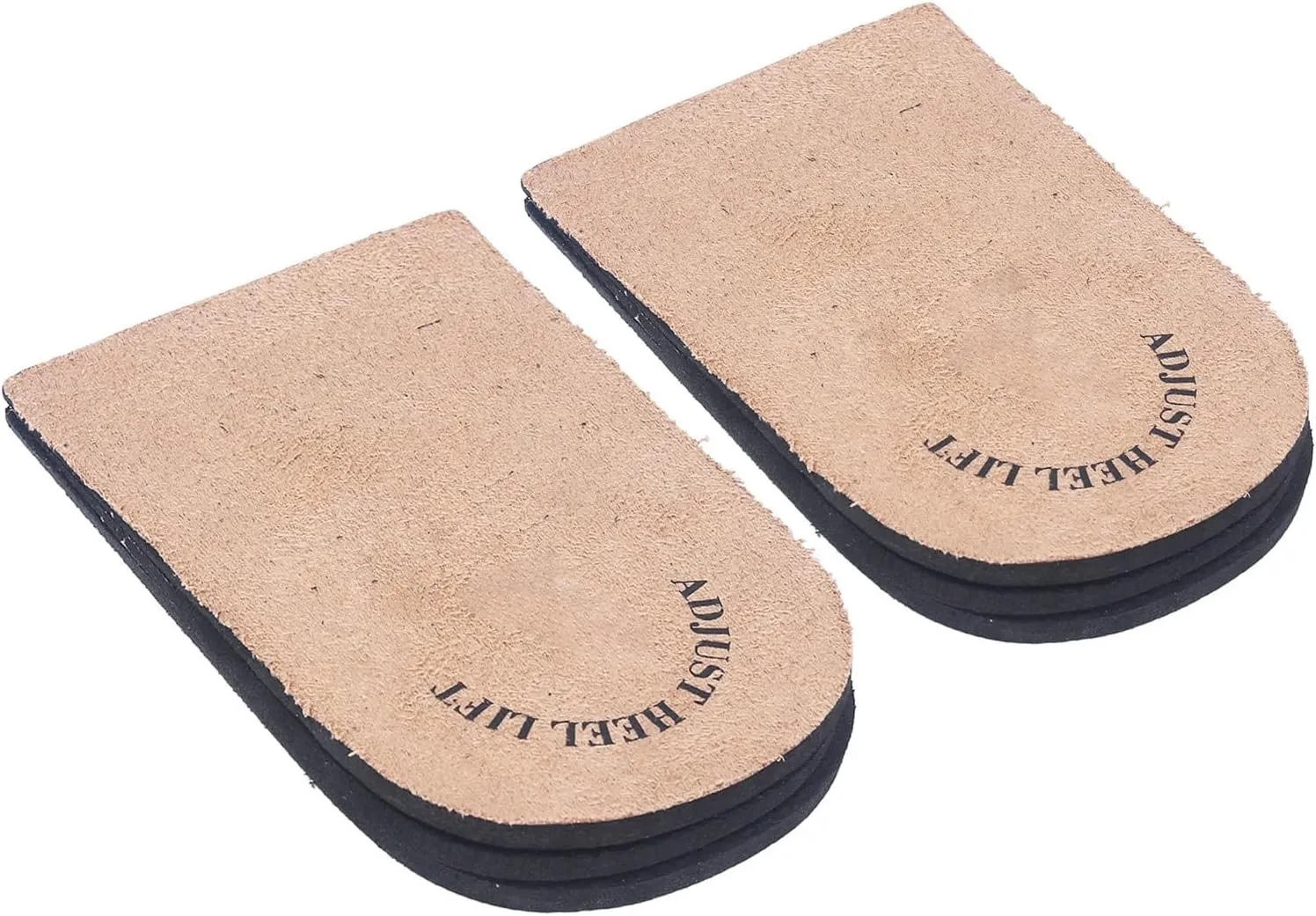 Height Increase Insoles 3 Layer EVA Inserts, Brown Heels for Men Women Boots Sports Shoes, Freedom to Choose Height, Good Concealment (L)