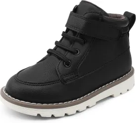 HOMEHOT Boys Fashion Boots High Top Sneakers Faux Leather (toddller/littile kids)