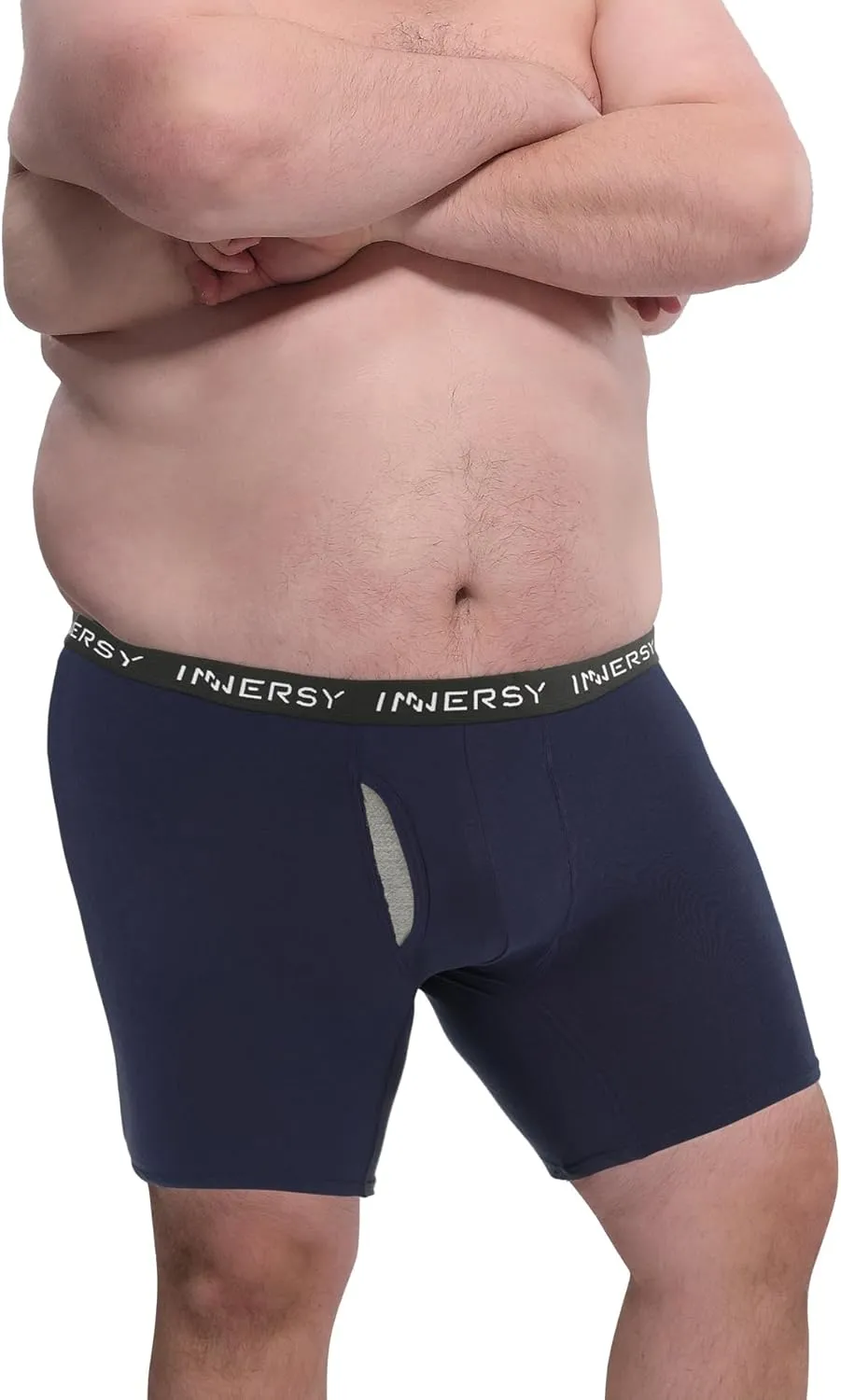 INNERSY Mens Big and Tall Boxer Briefs Cotton Moisture Wicking Underwear 4 Pack