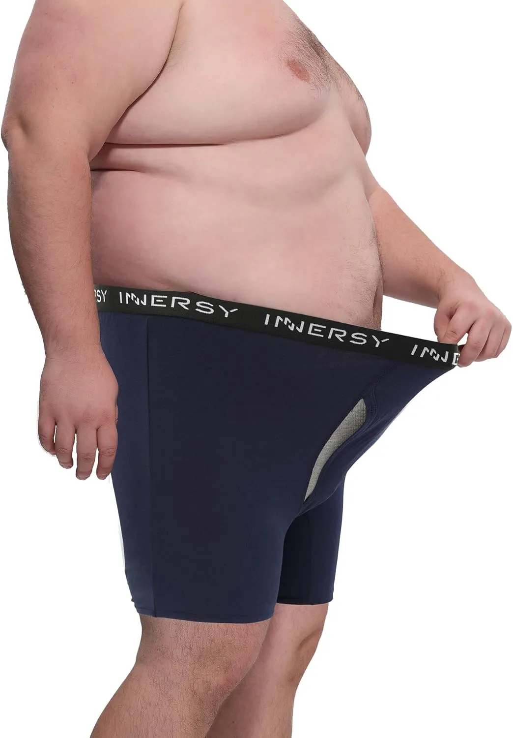 INNERSY Mens Big and Tall Boxer Briefs Cotton Moisture Wicking Underwear 4 Pack