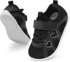 JIASUQI Toddler Shoes for Baby Girls Sneakers Barefoot Walking Shoes Running Tennis Shoes