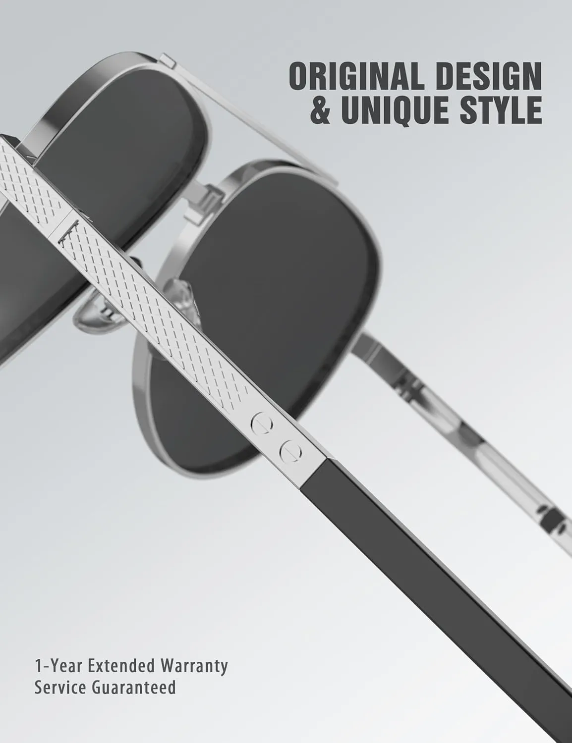 LUENX Aviator Sunglasses for Men Polarized Driving Trendy Retro Sun Glasses UV400 Protection