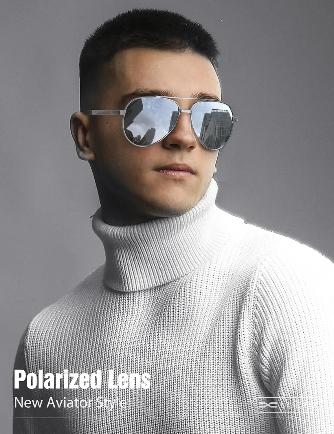 LUENX Aviator Sunglasses for Men Polarized Driving Trendy Retro Sun Glasses UV400 Protection