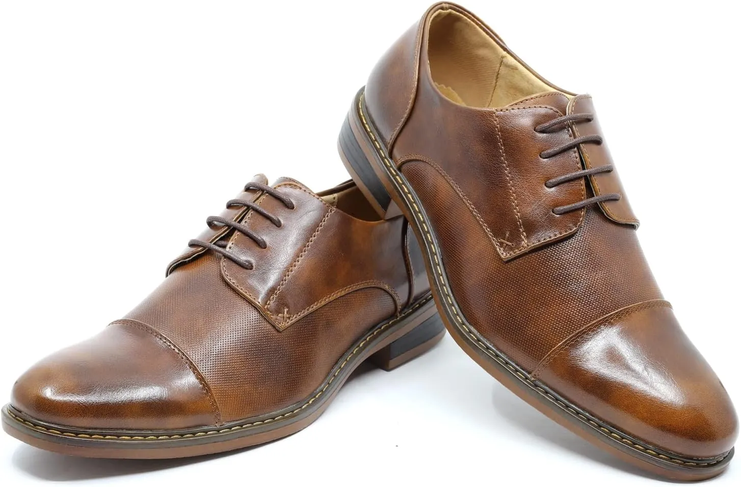 Metrocharm MC600 Men's Lace Up Cap Toe Fashion Classic Dress Shoe