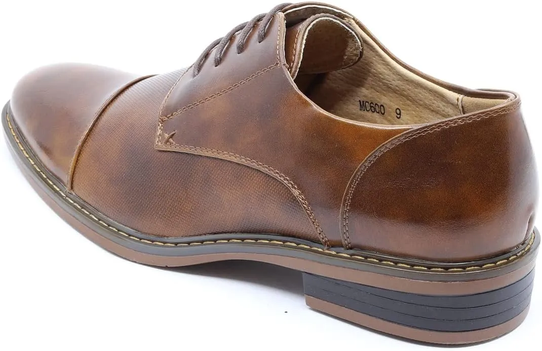 Metrocharm MC600 Men's Lace Up Cap Toe Fashion Classic Dress Shoe