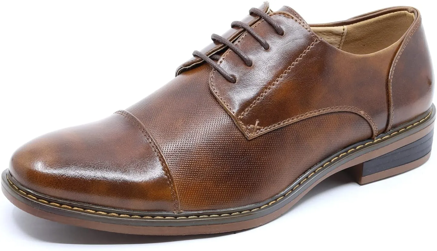 Metrocharm MC600 Men's Lace Up Cap Toe Fashion Classic Dress Shoe