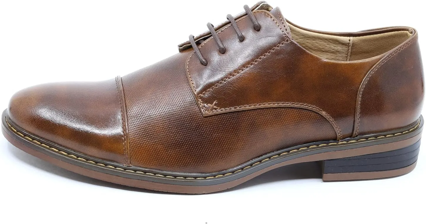 Metrocharm MC600 Men's Lace Up Cap Toe Fashion Classic Dress Shoe