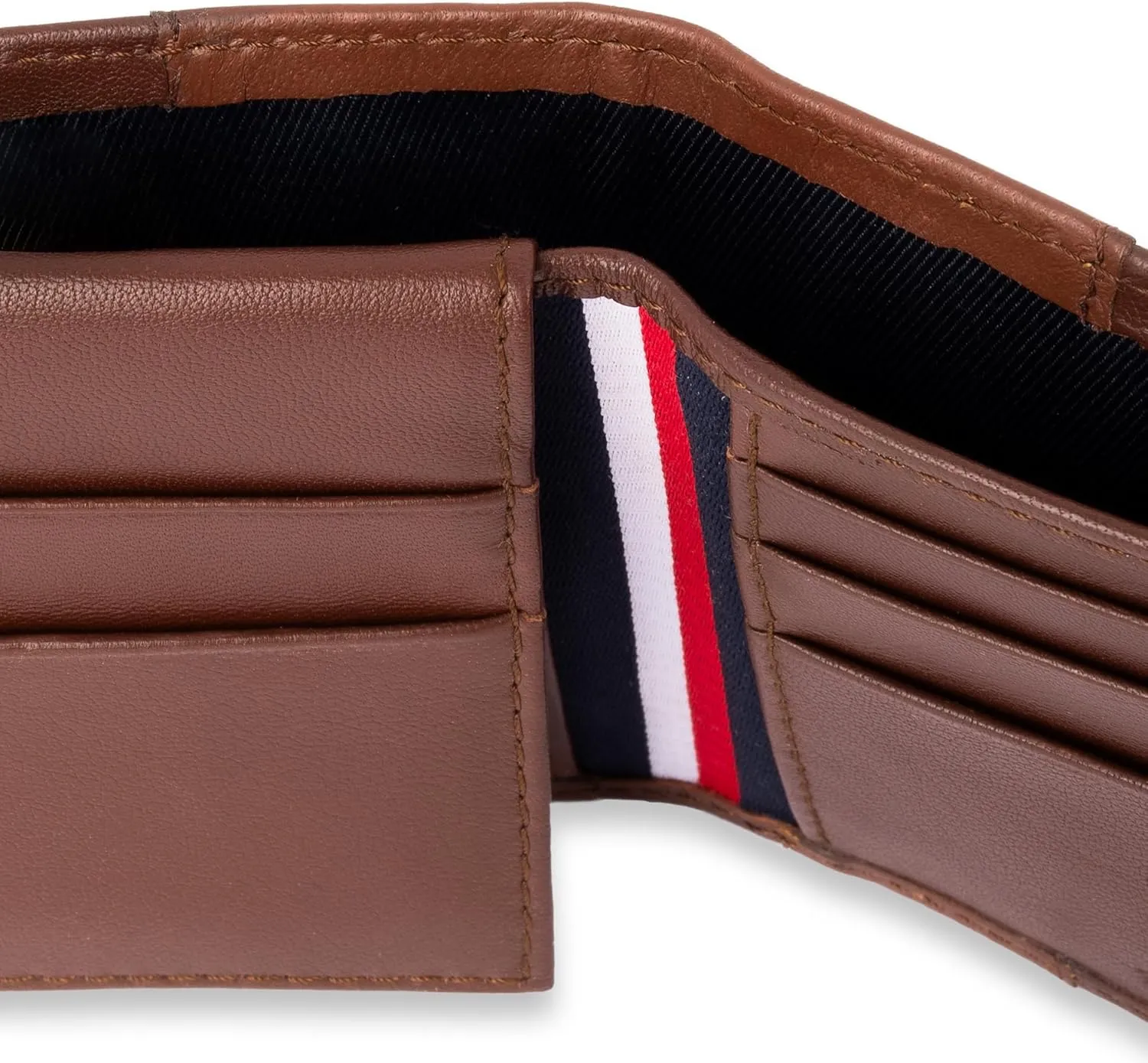 Tommy Hilfiger Men's Two Tone Classic Bifold Wallet-Multiple Card Slots, Id Window, Compact