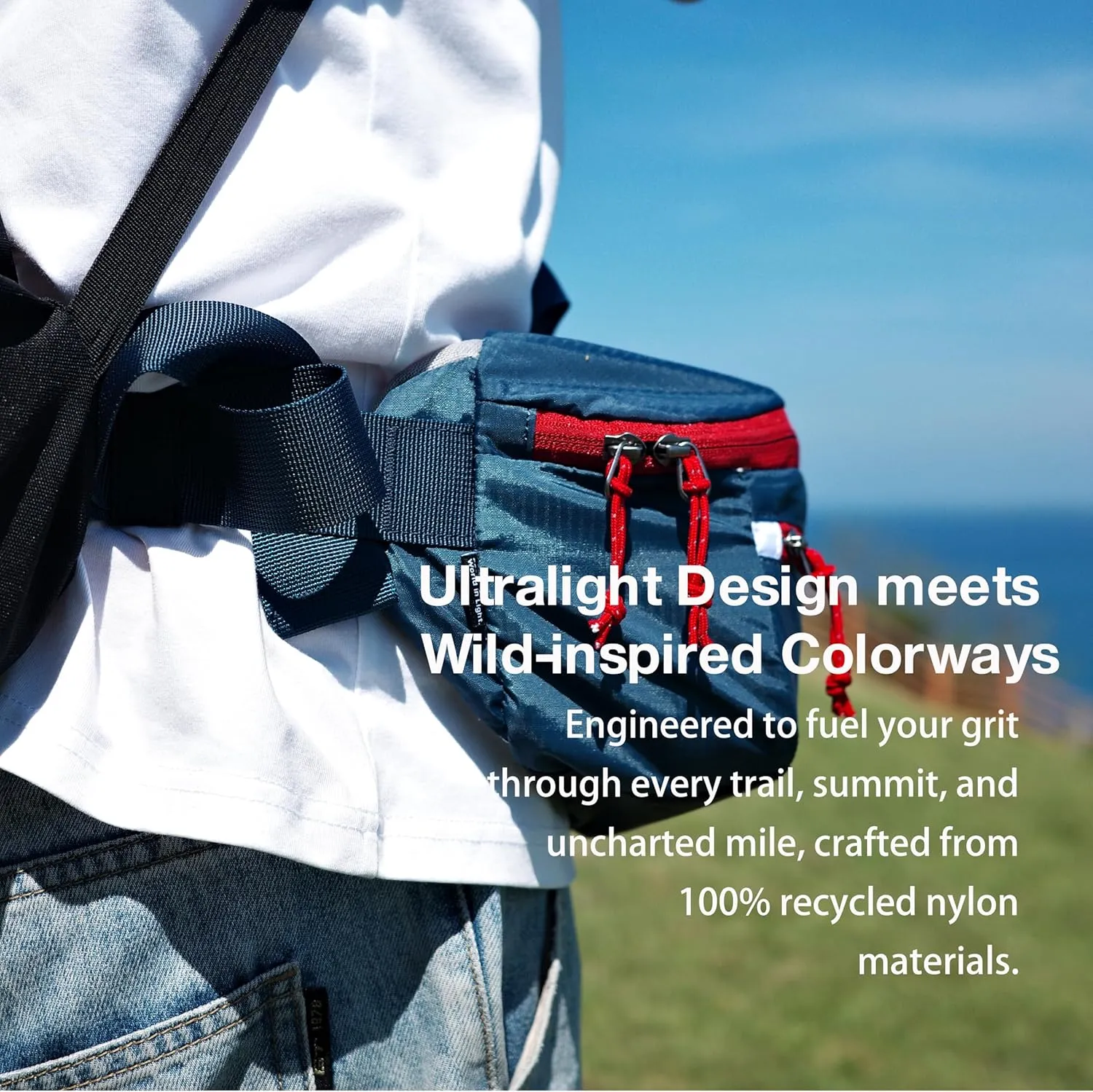 Ultralight Crossbody Fanny Pack 3L, Large Water Resistant Waist Pack for Women & Men, Cycling, Hiking and Travel
